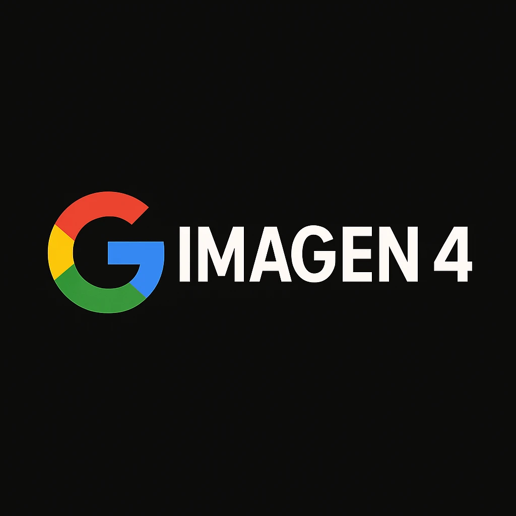 make golo of "IMAGEN 4" with googles G, black background emoji