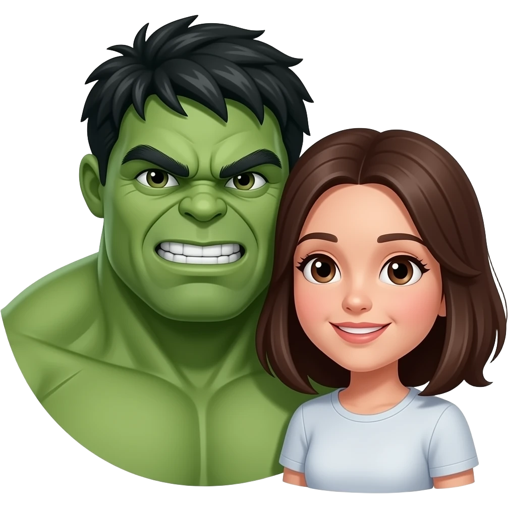 Hulk in love girl emoji