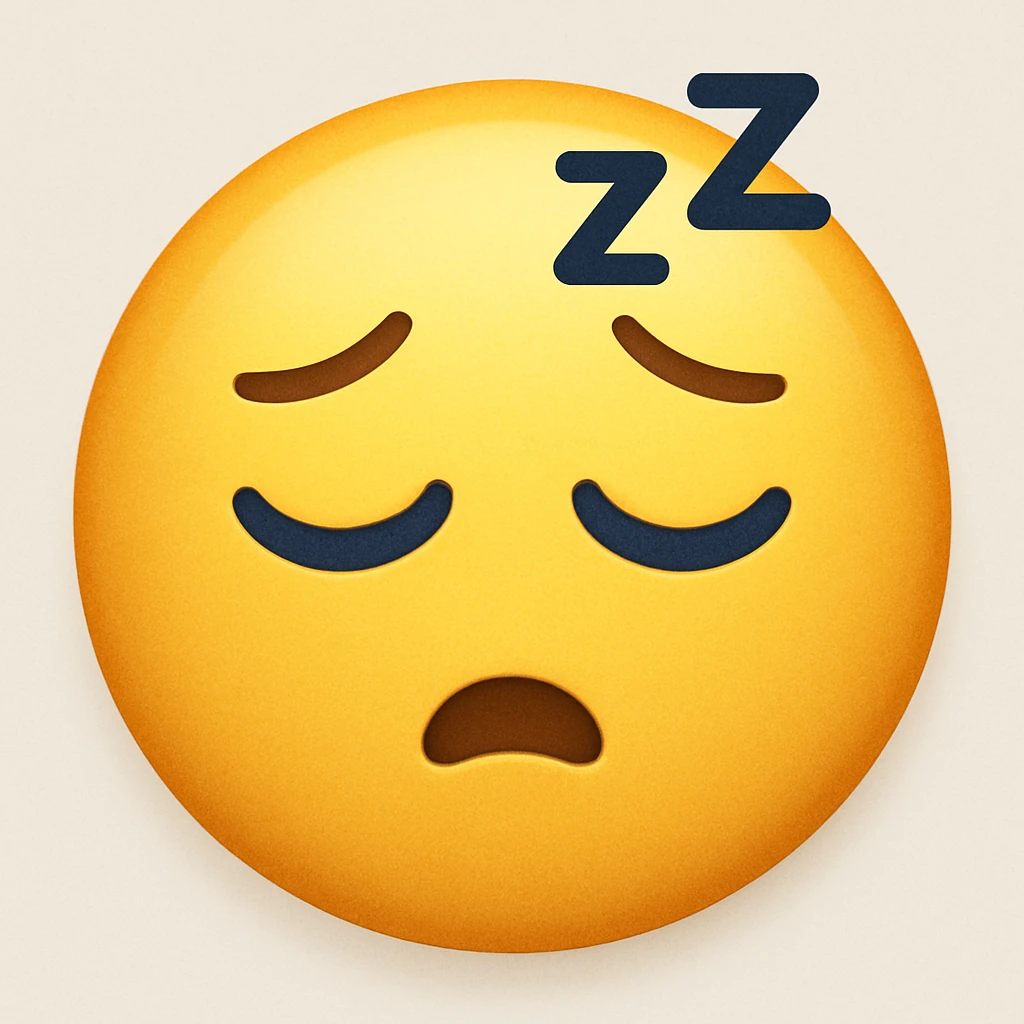 emoji with sleepy face emoji