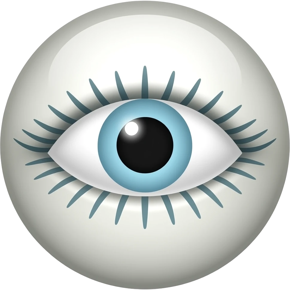 1. Inner Eye Symbol: Crescent framing a simple open eye with soft root-like lashes. Meaning: Trust intuition and inner sight. emoji
