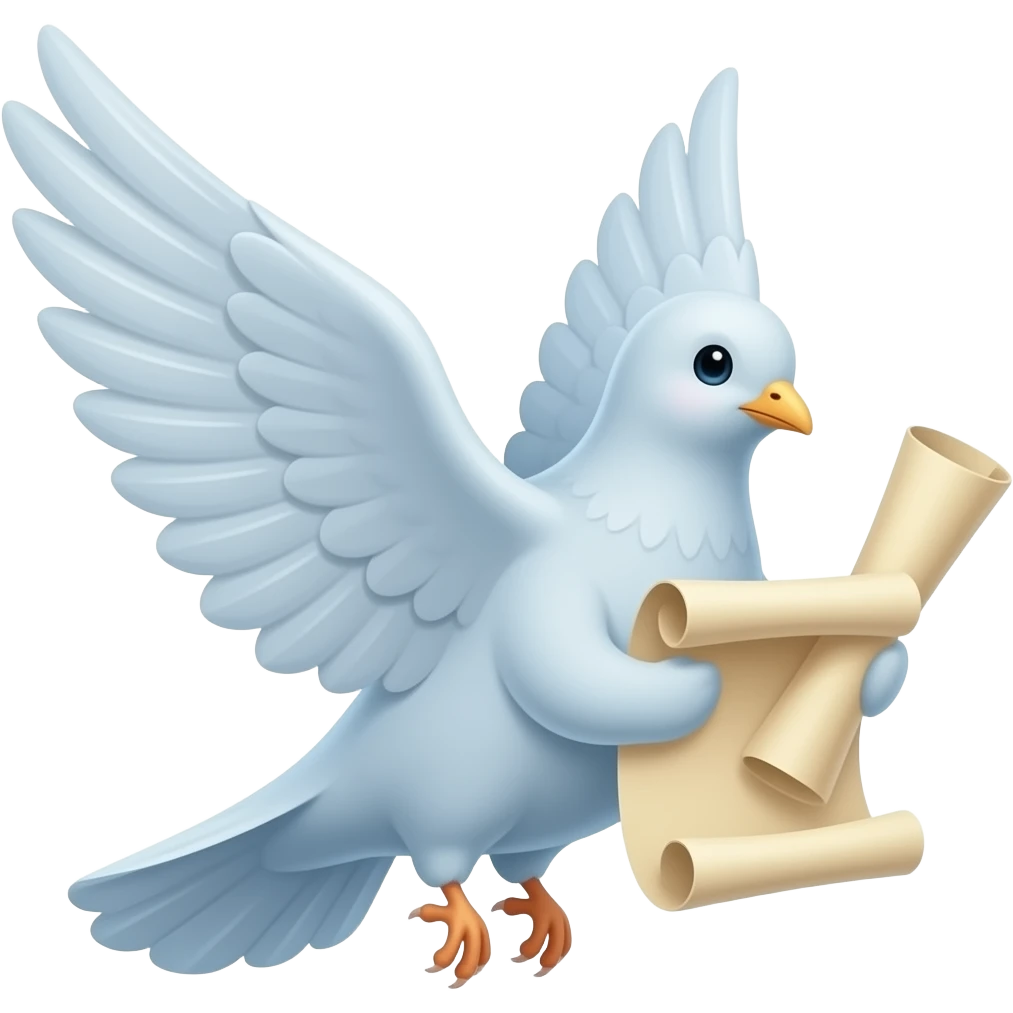 Peaceful dove carrying divine promise emoji
