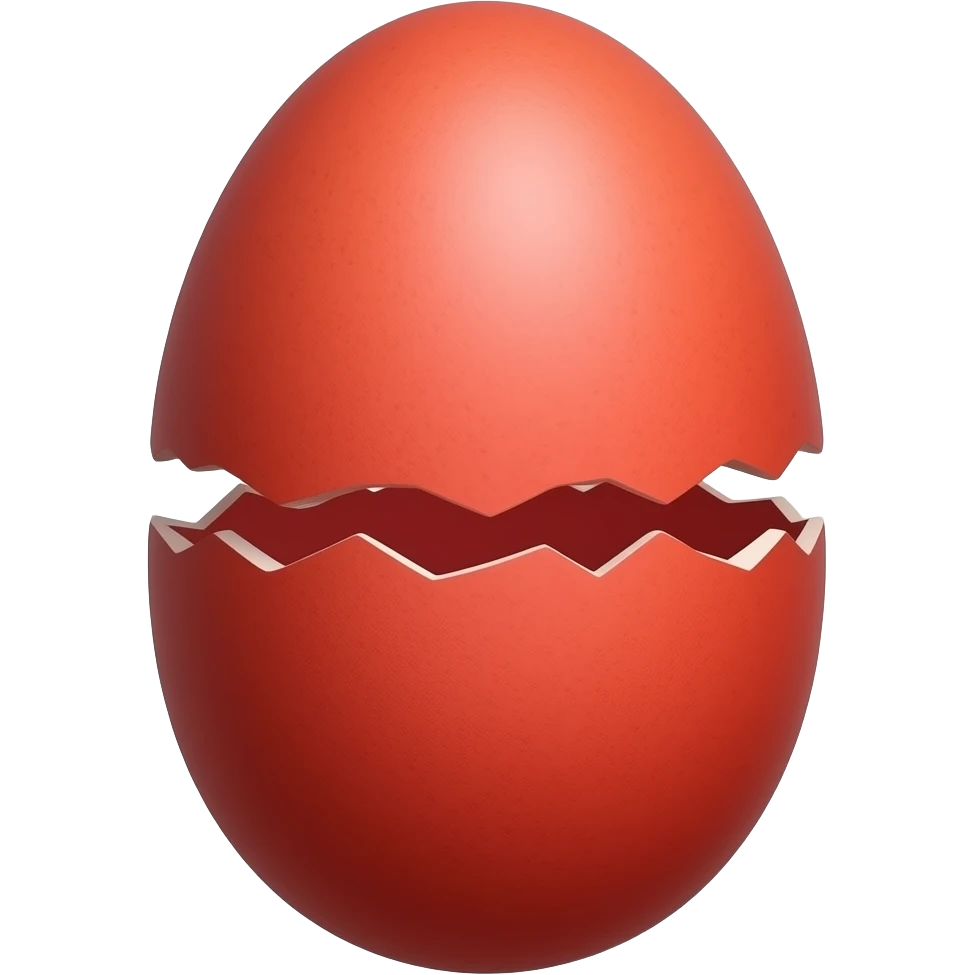 Two red eggs one on above the  other emoji