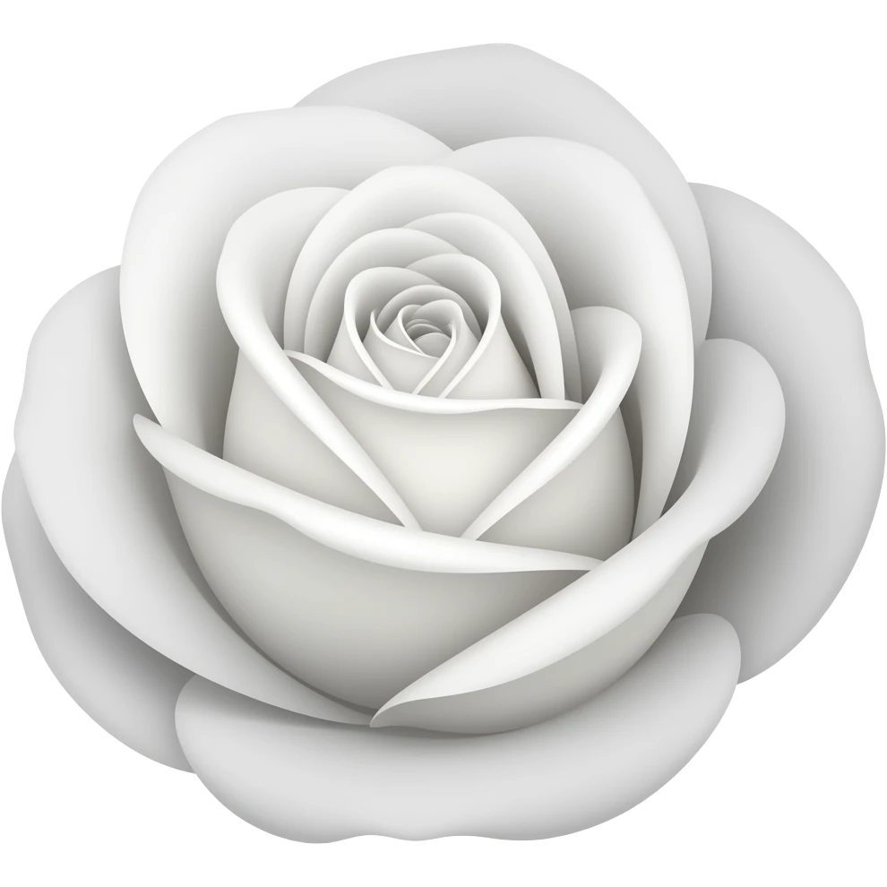 Белая роза emoji