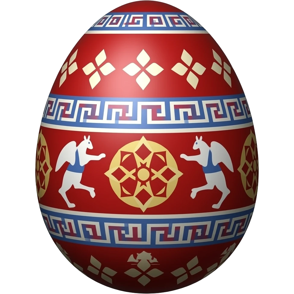 RED EGG FOR Greek EASTER emoji