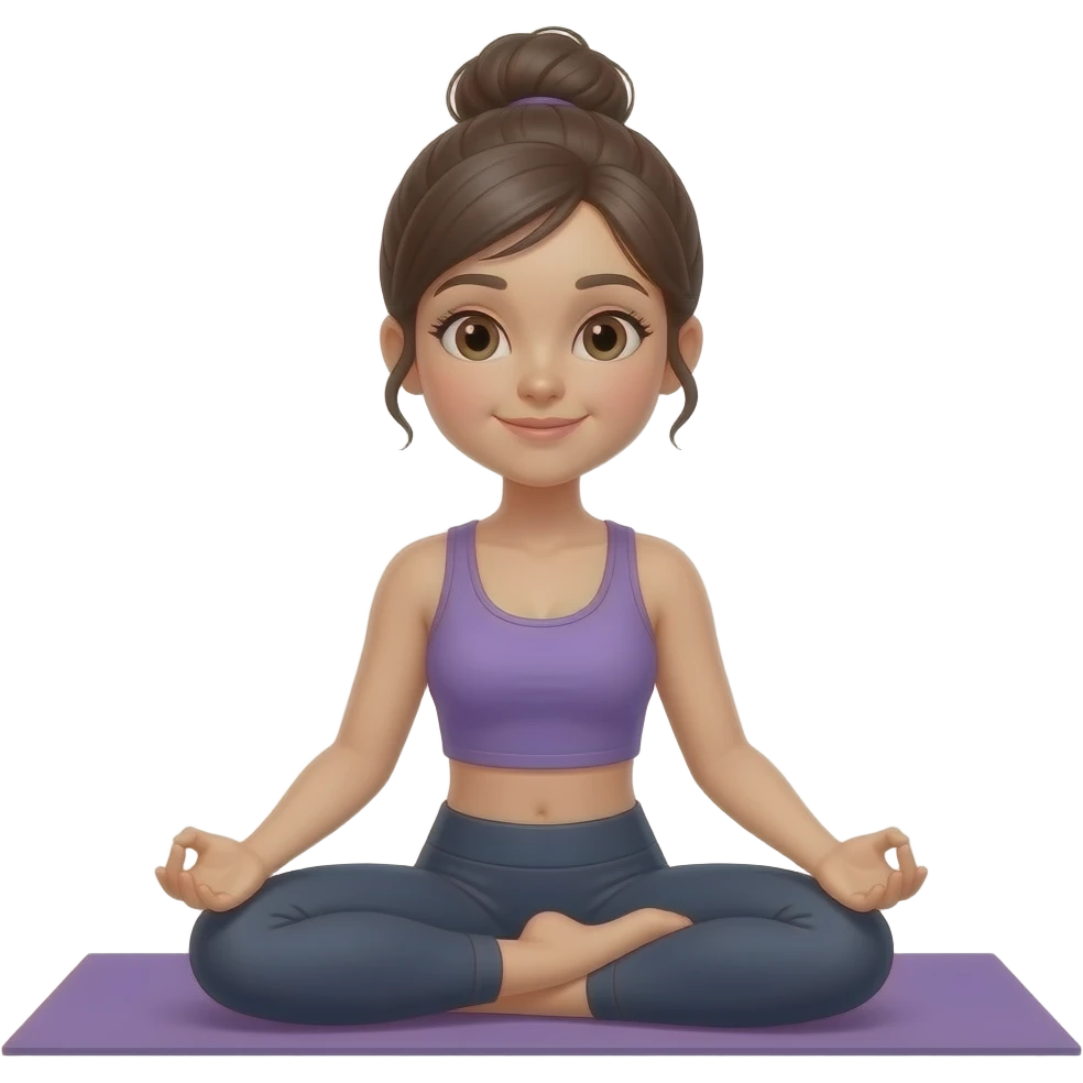 mujer de yoga emoji