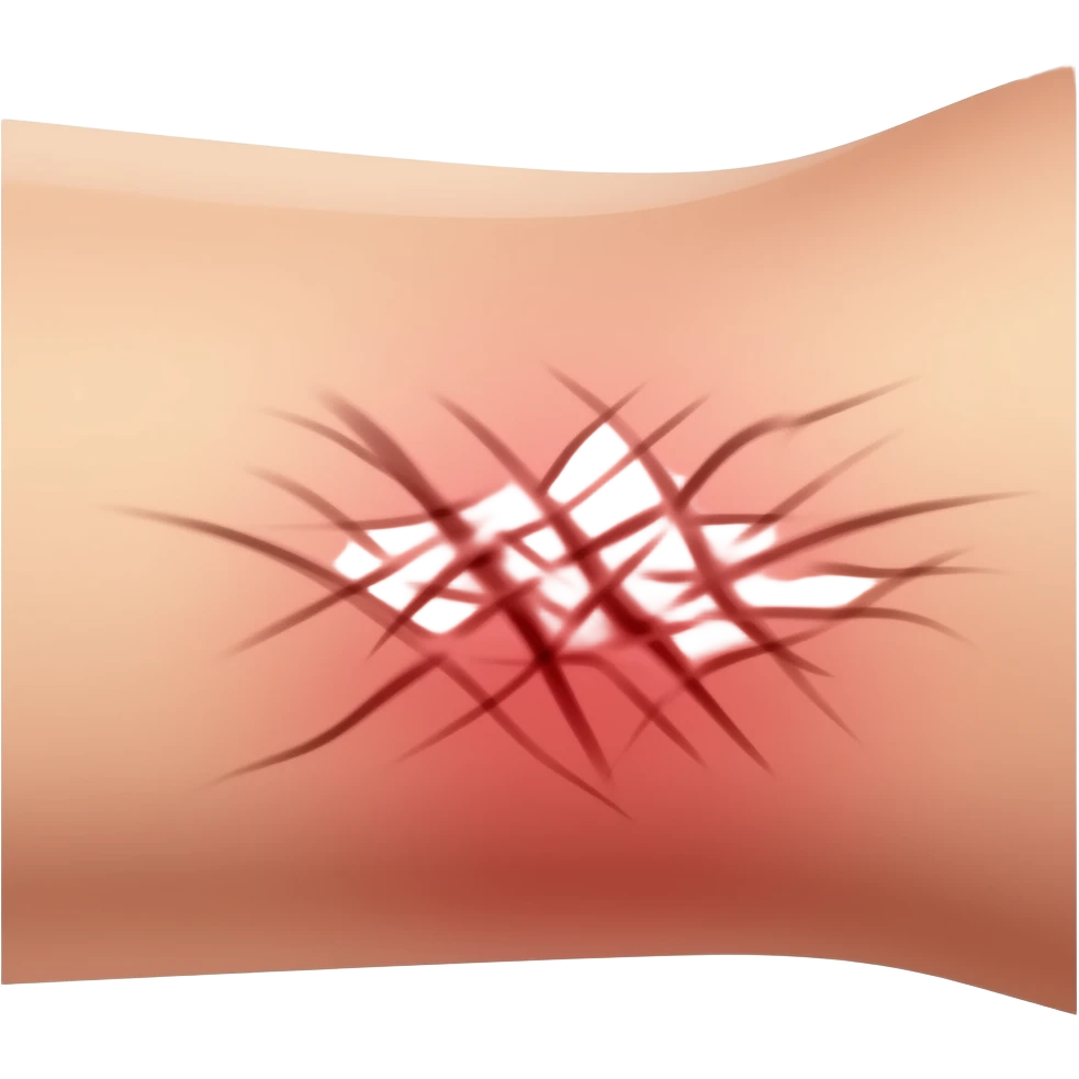 friccion en la piel roja mucho contacto en la piel brazo entero emoji