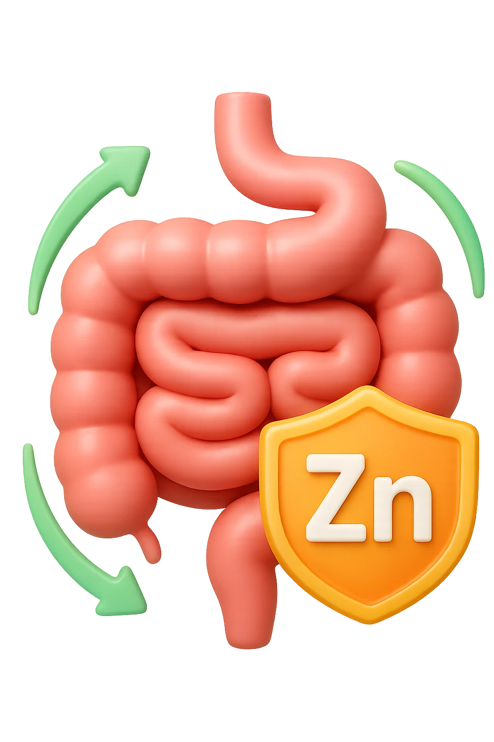 emoji 3d stile iphone di zinco che rigenera l'intestino 3d emoji