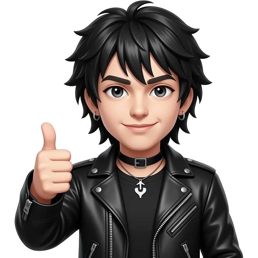 Goth emoji thumbs up emoji