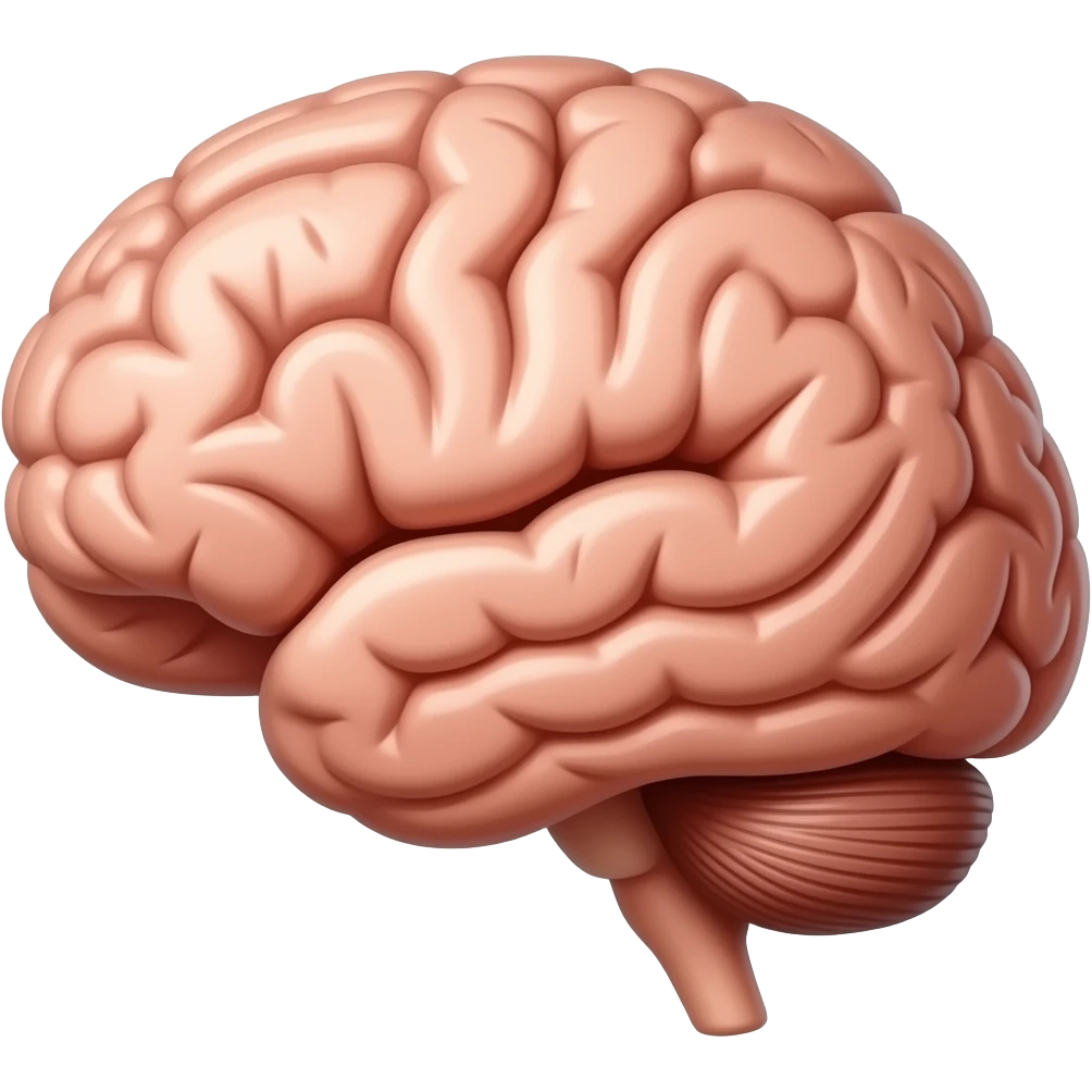 crea un emoji de un cerebro real emoji