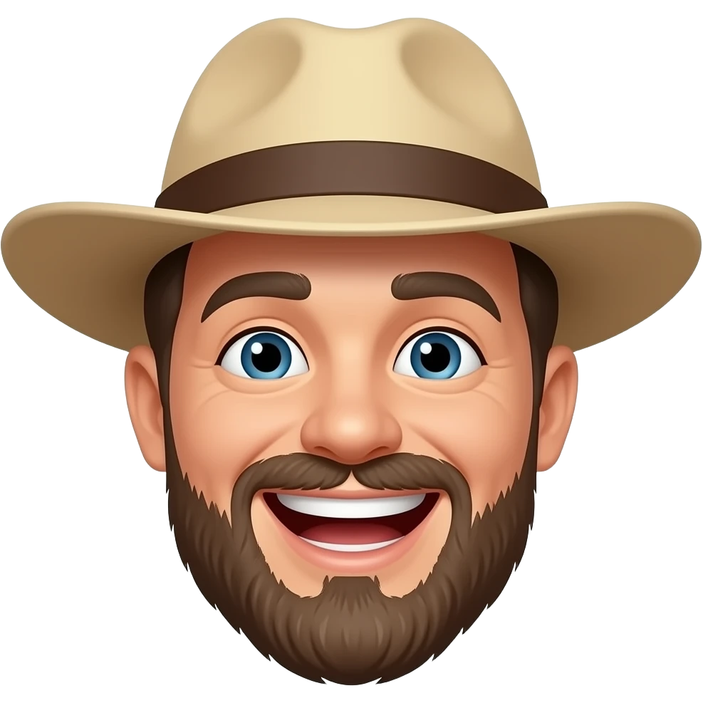 laughing emoji wearing a hat emoji