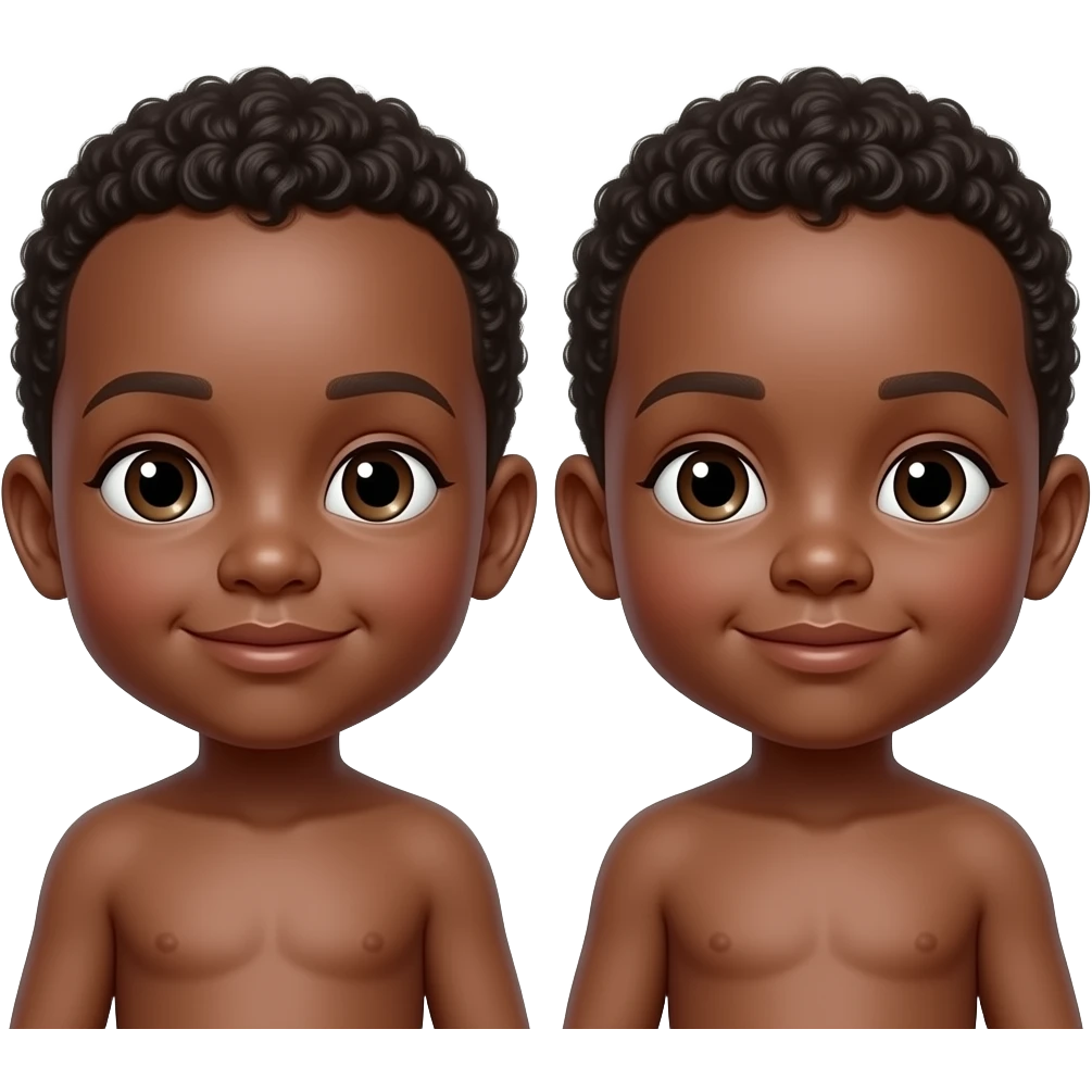 twin babies brown skin emoji