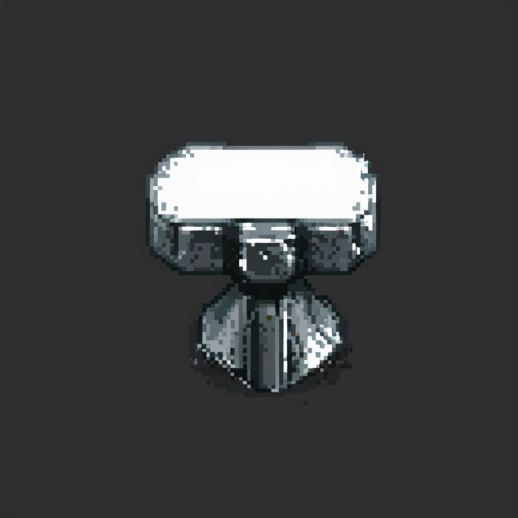 high contrast metal anvil emoji