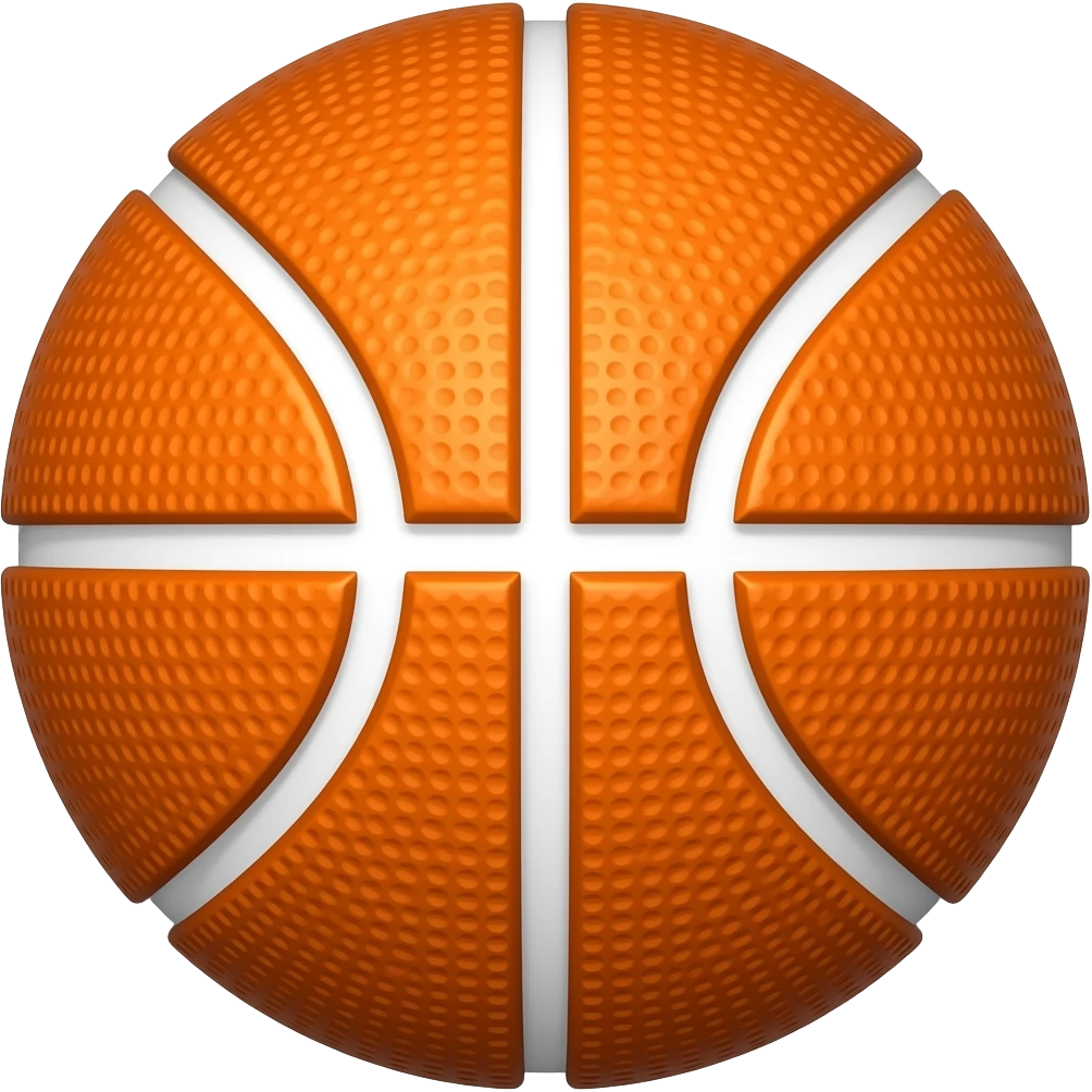 Basketball emoji just make all the orange white emoji