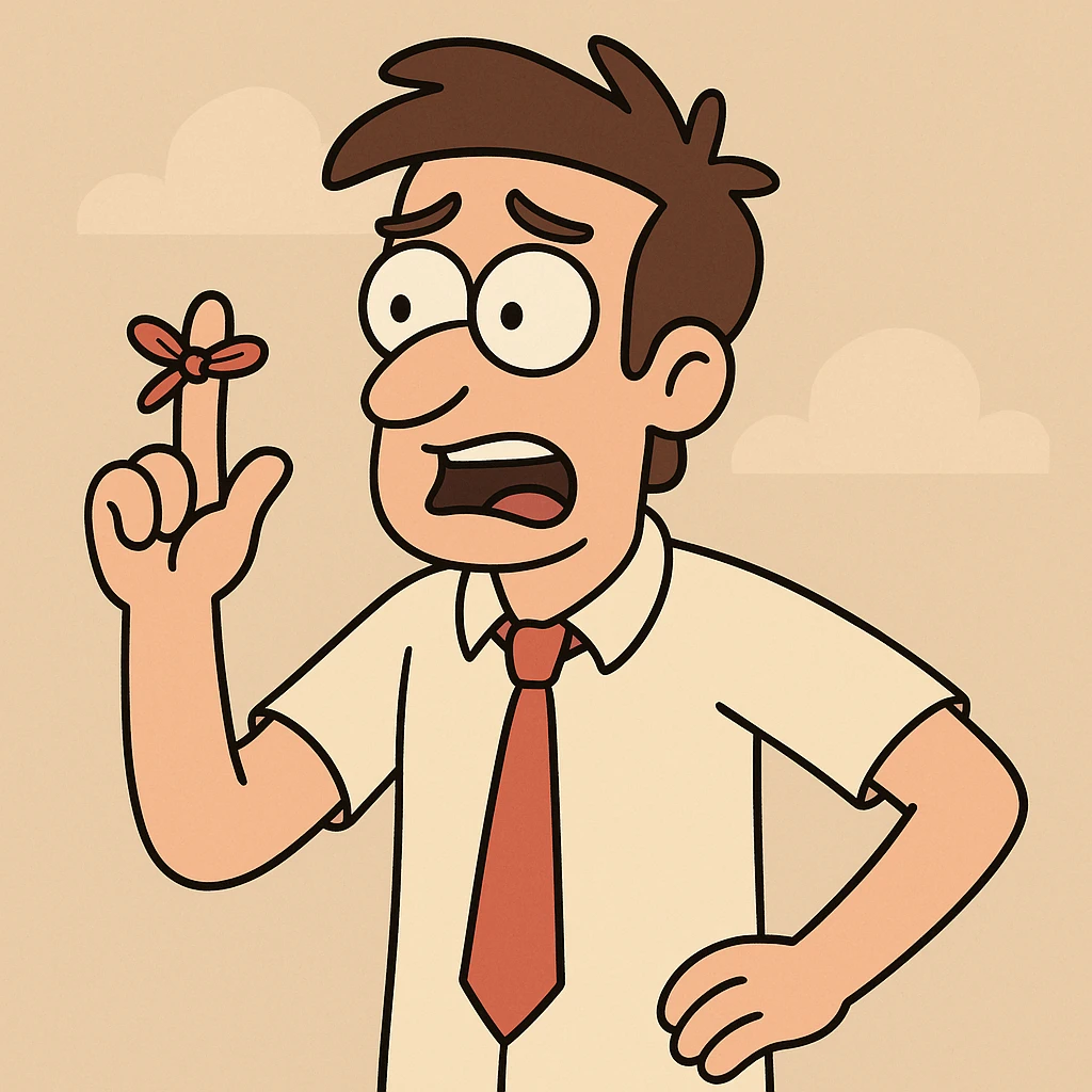 Tie on the finger people emoji