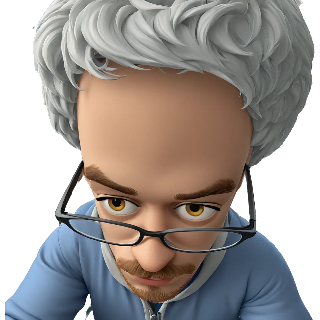 thoughtful boy in glasses emoji