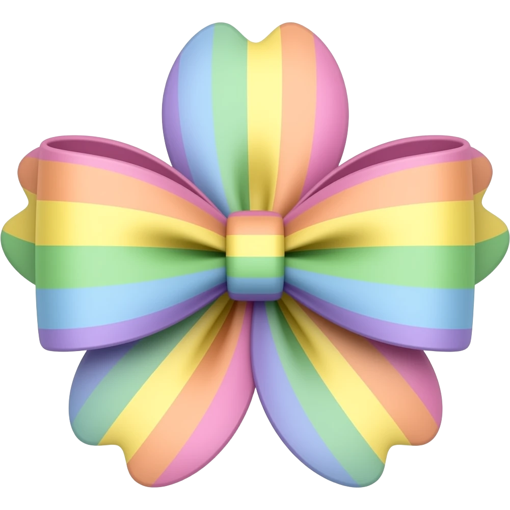Sakura bow flower rainbow pastel emoji