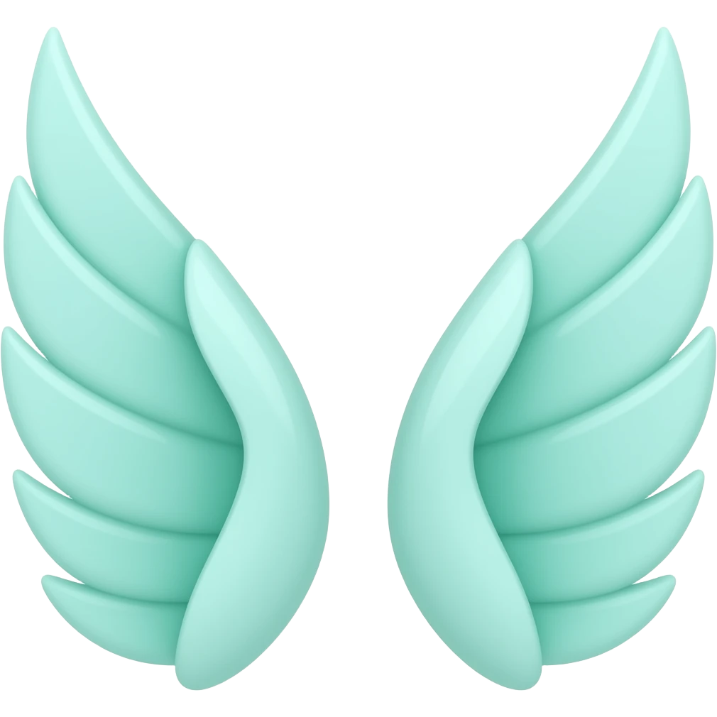 Mint wings emoji