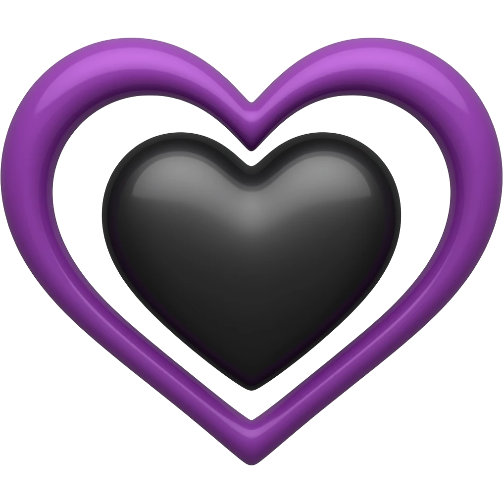 🖤💜 combine these two very nicer and cutesy emoji