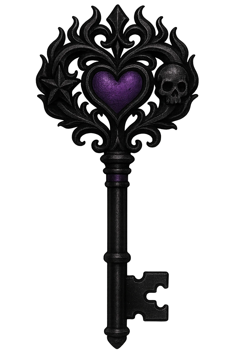 emo style black and purple diary key emoji