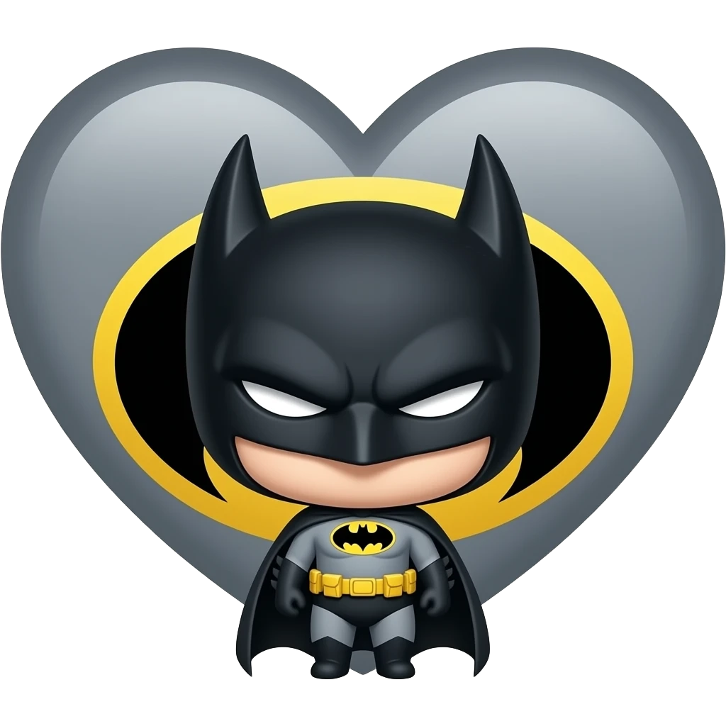 batman chibi heart emoji