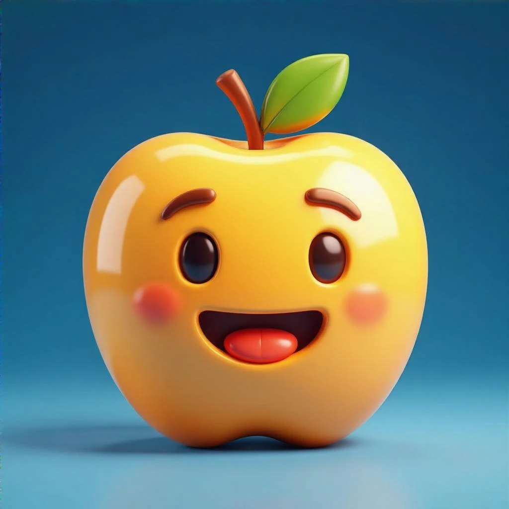 A 3D Apple-style emoji version of the uploaded image, preserving its colors, shapes, textures, and overall design, simplified into emoji form while keeping key details recognizable. Smooth glossy finish, soft shadows, high-quality render, minimal background emoji