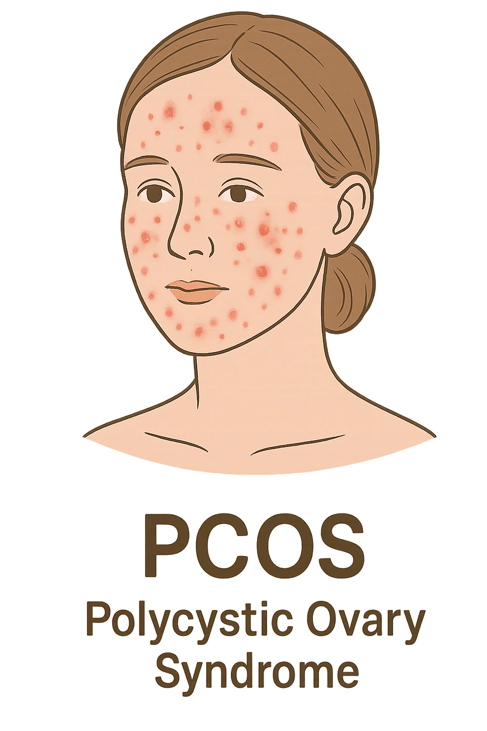dONNA CON PCOS CON ACNE INFIAMMATA emoji