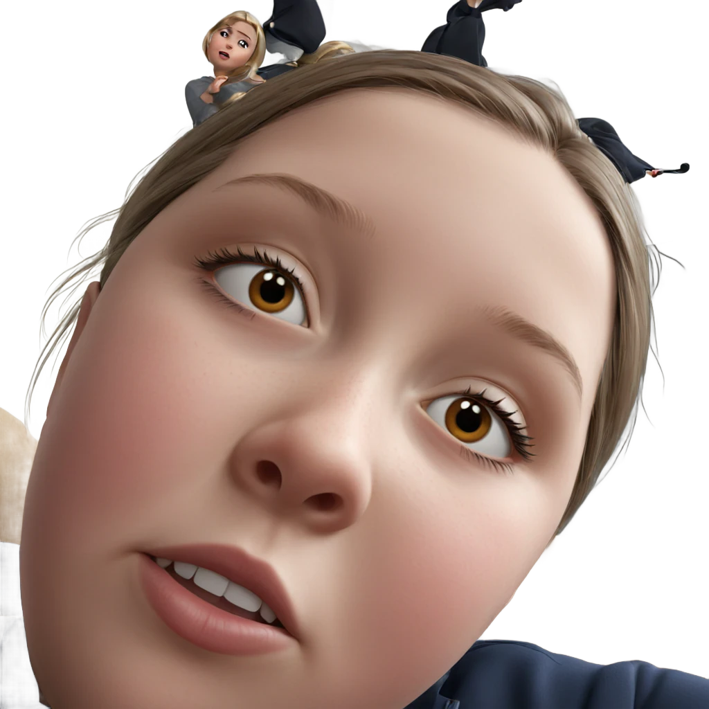 realistic portrait of girl emoji