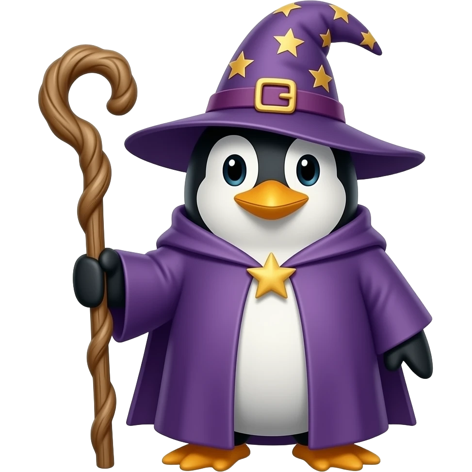 Penguin Wizard emoji