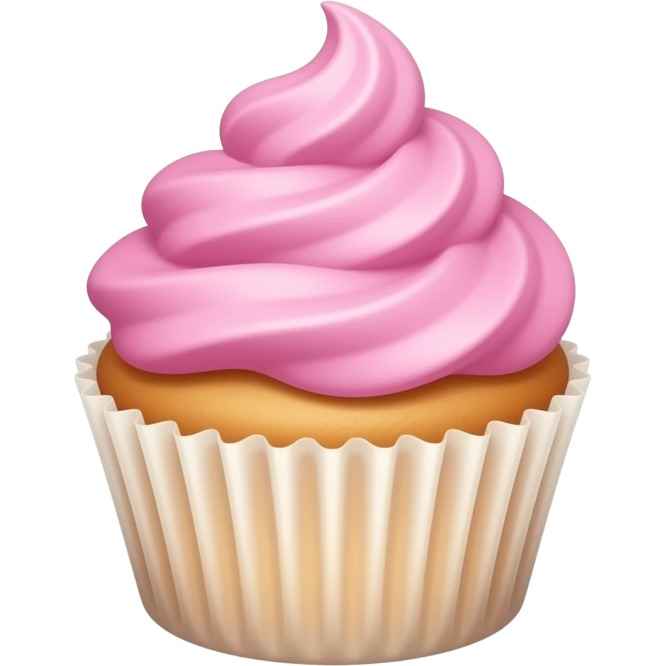 Cupcake with pink icing emoji