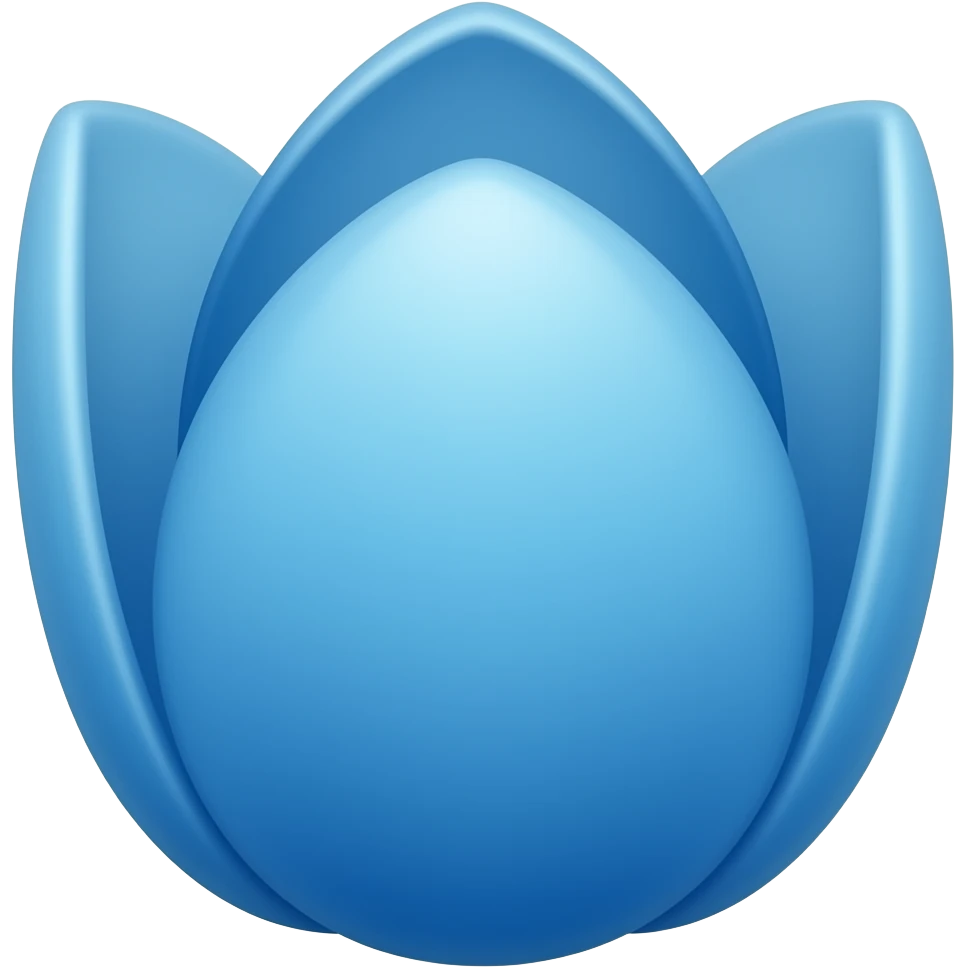 Blue tulip emoji emoji