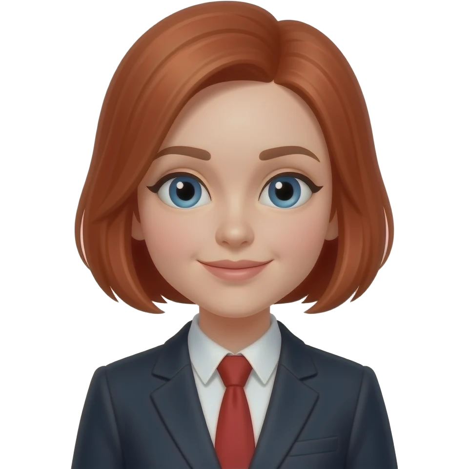 Lawyer girl red hair emoji