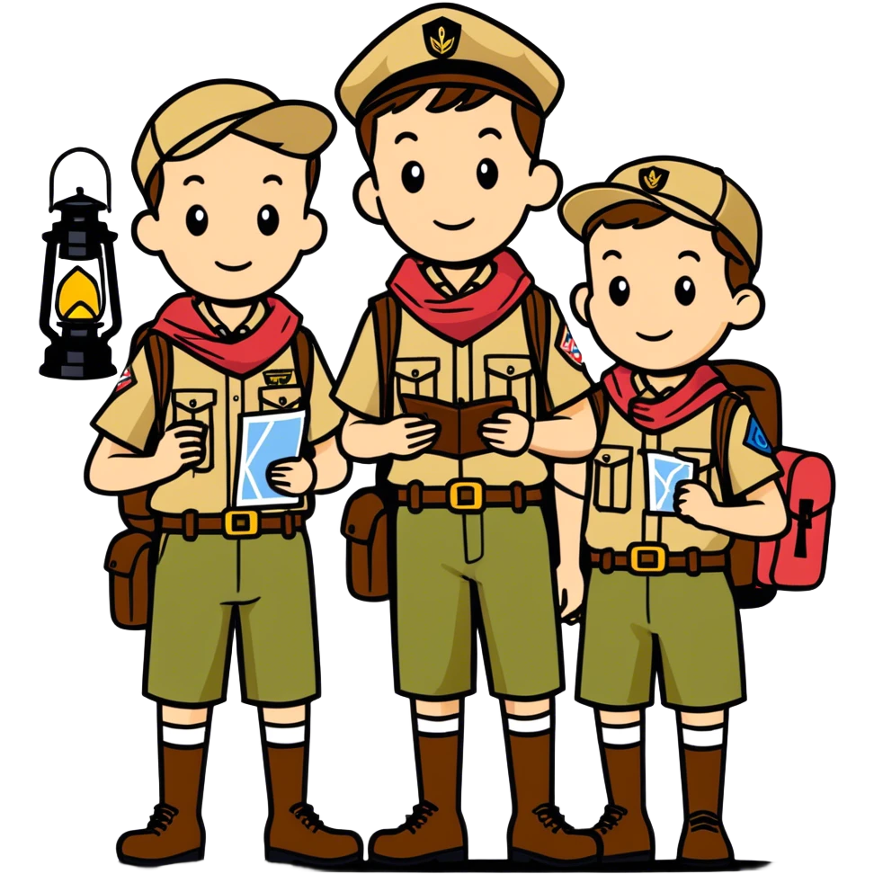 Group of uk scouts emoji