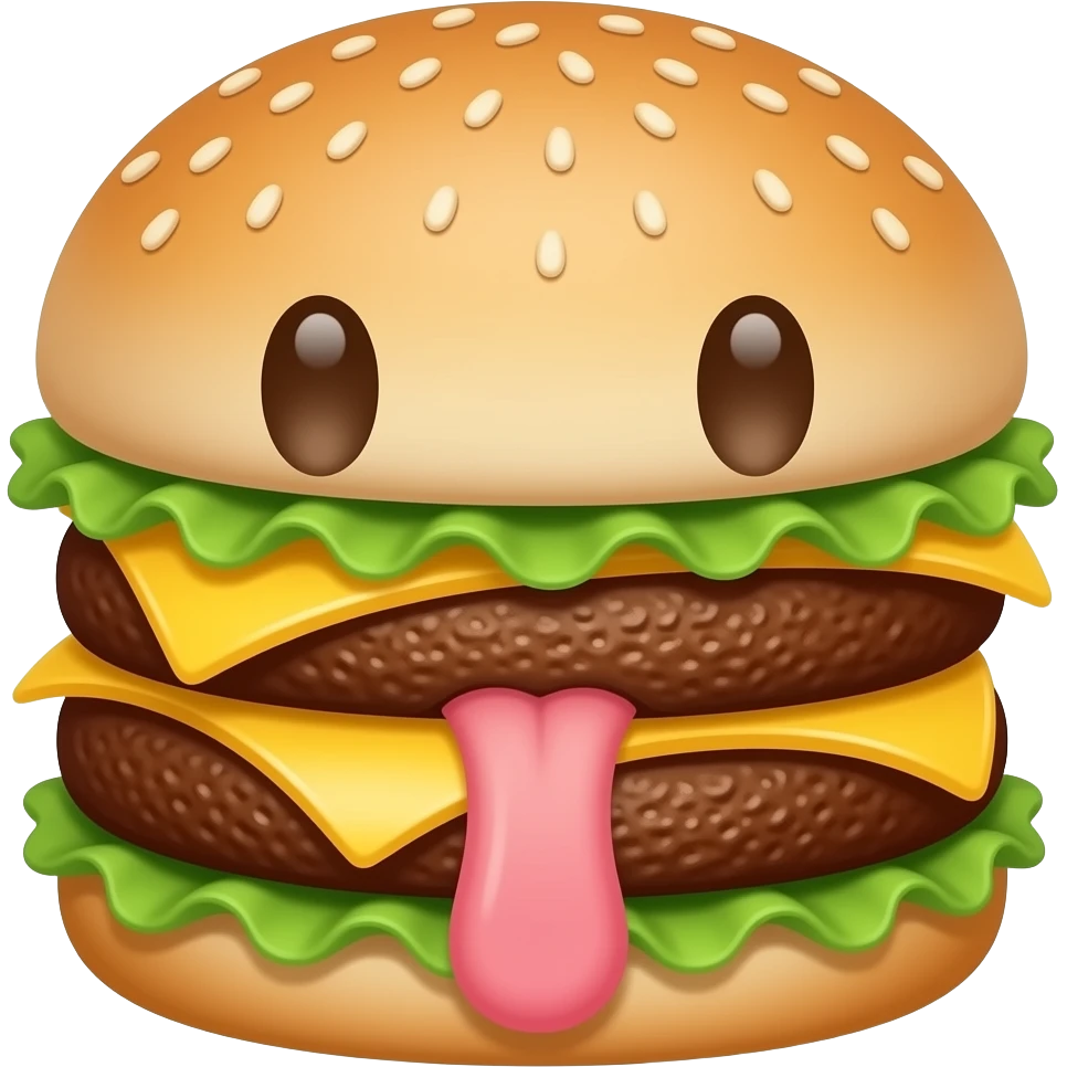 Bot pretending to have sex with a burger fully naked with penis showing emoji