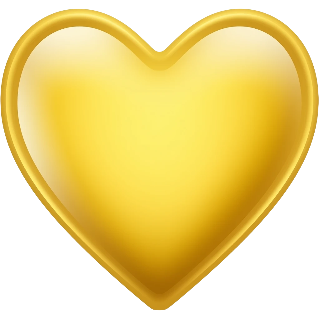 golden glowing heart emoji