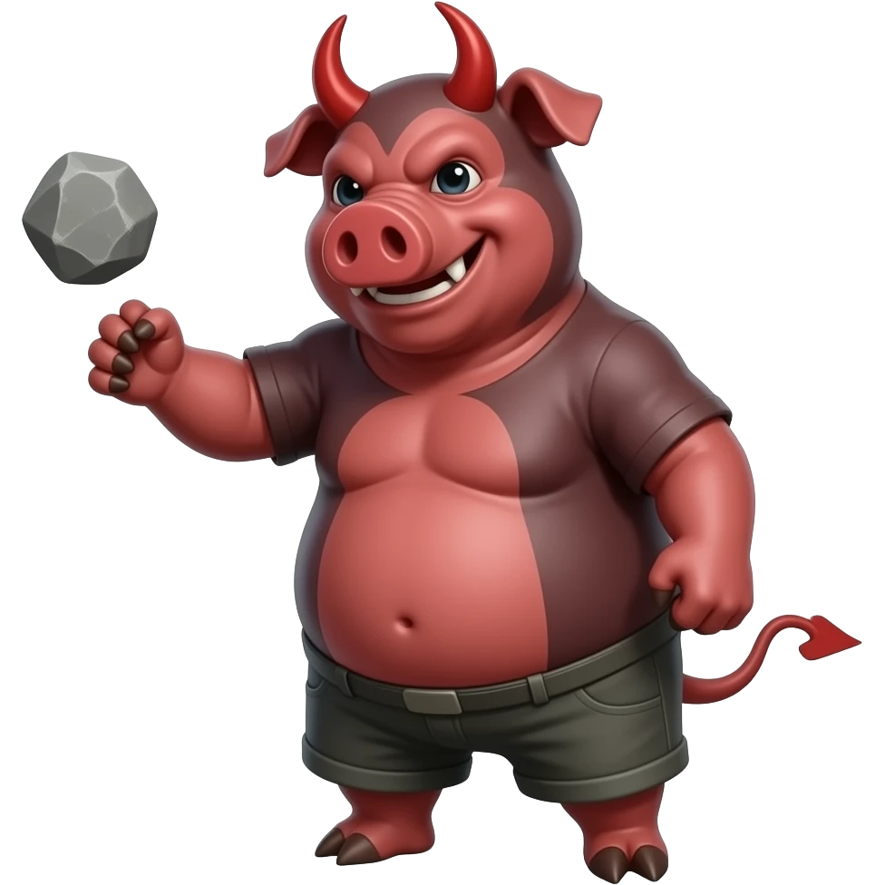 Stoningdemonic pig emoji