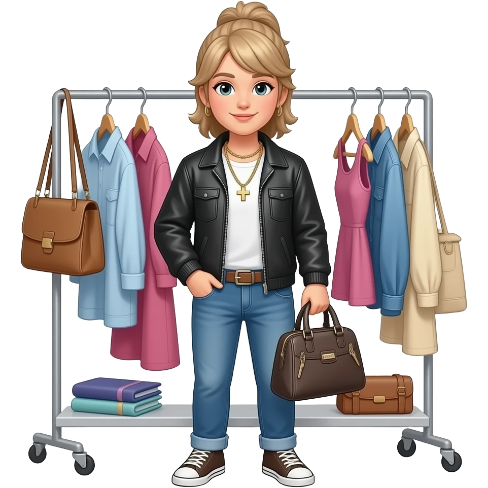 badass thrift shopper emoji