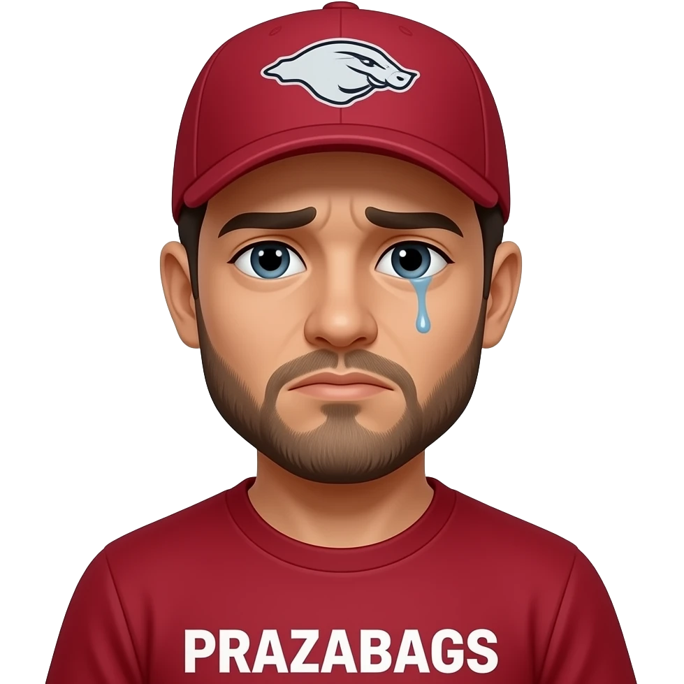 Sad razorbacks fan emoji