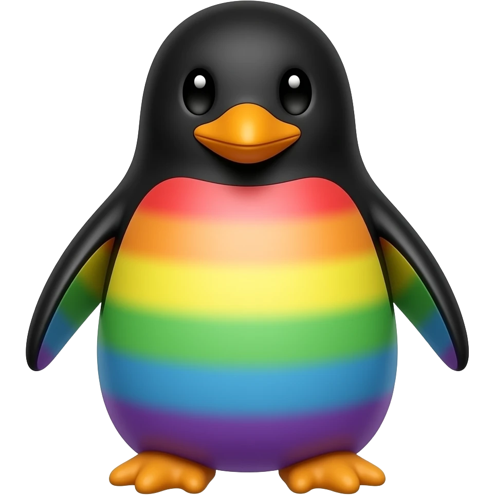 Rainbow 🐧  penguin emoji