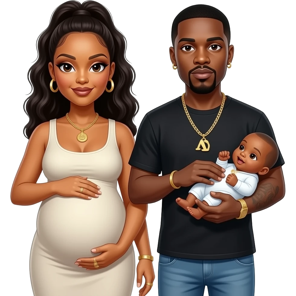 rihanna is pregnant with asap rocky's baby so he's in the picture emoji