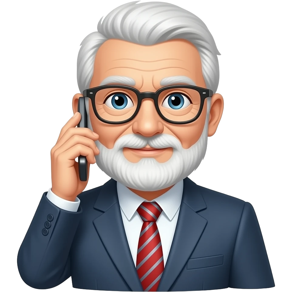 elder typing on a phone emoji