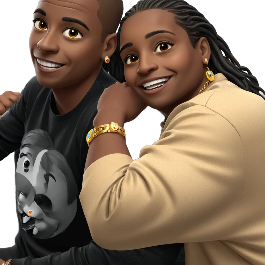 boys smiling with jewelry emoji