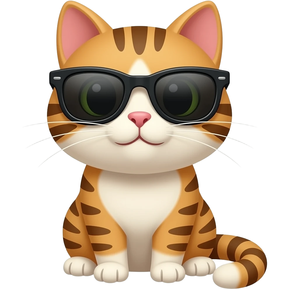 Cat wearing sunglasses emoji