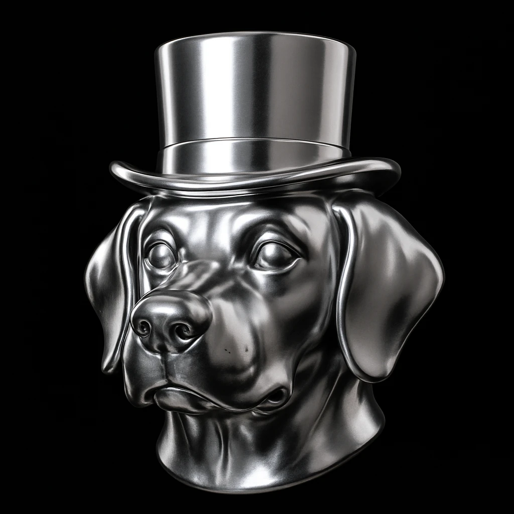 dog with tophat emoji
