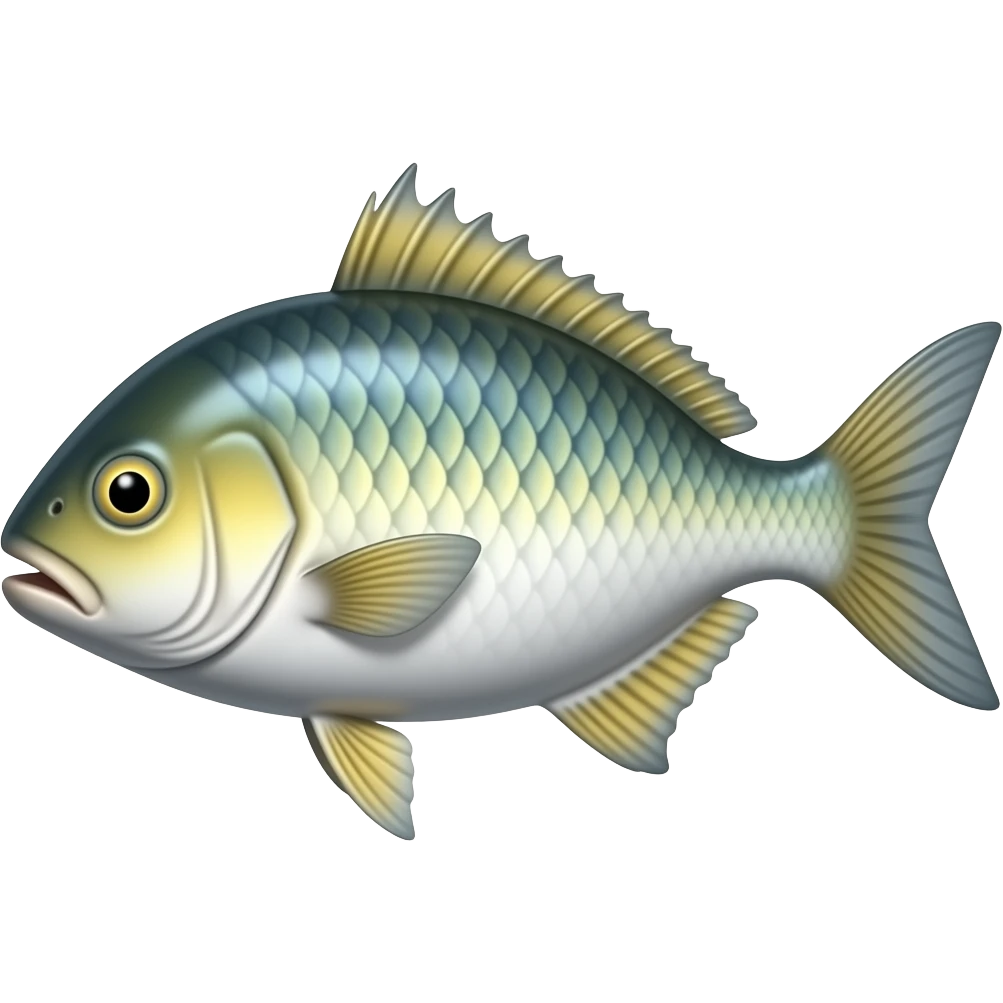 high quilty fish 3d glossy emoji