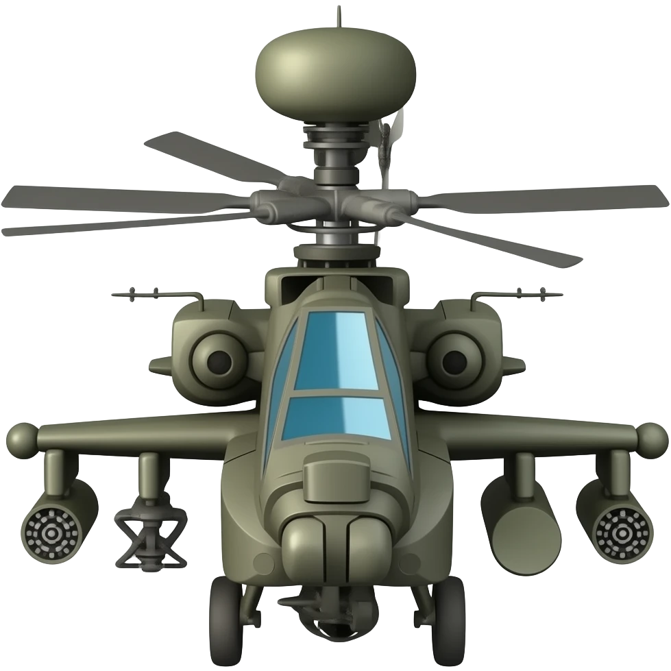 Scifi flying apache robot emoji