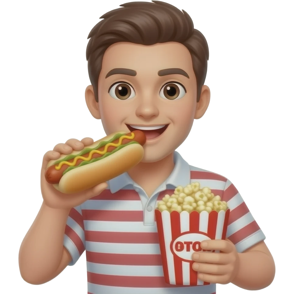 Hot dog, eating popcorn emoji