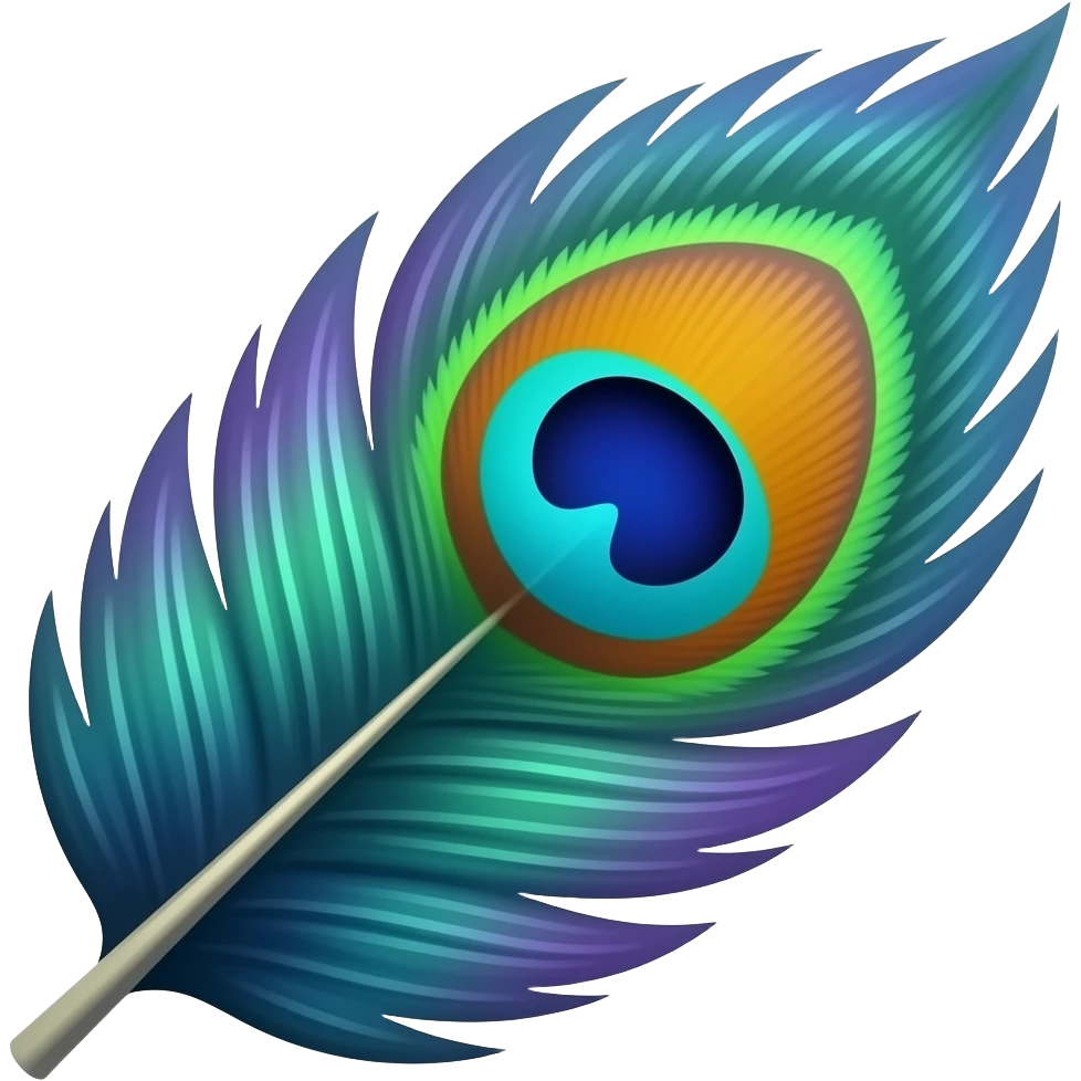 Peacock feather emoji