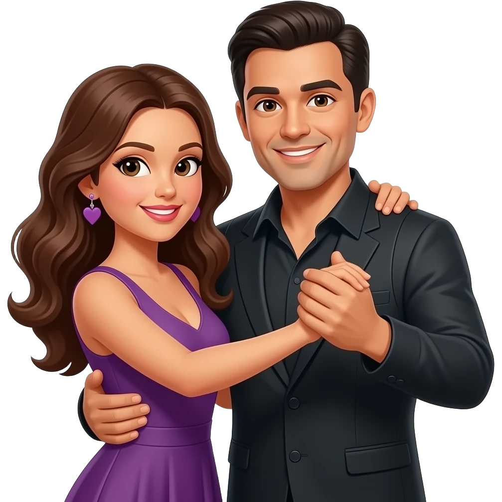 Pareja bailando bachata emoji