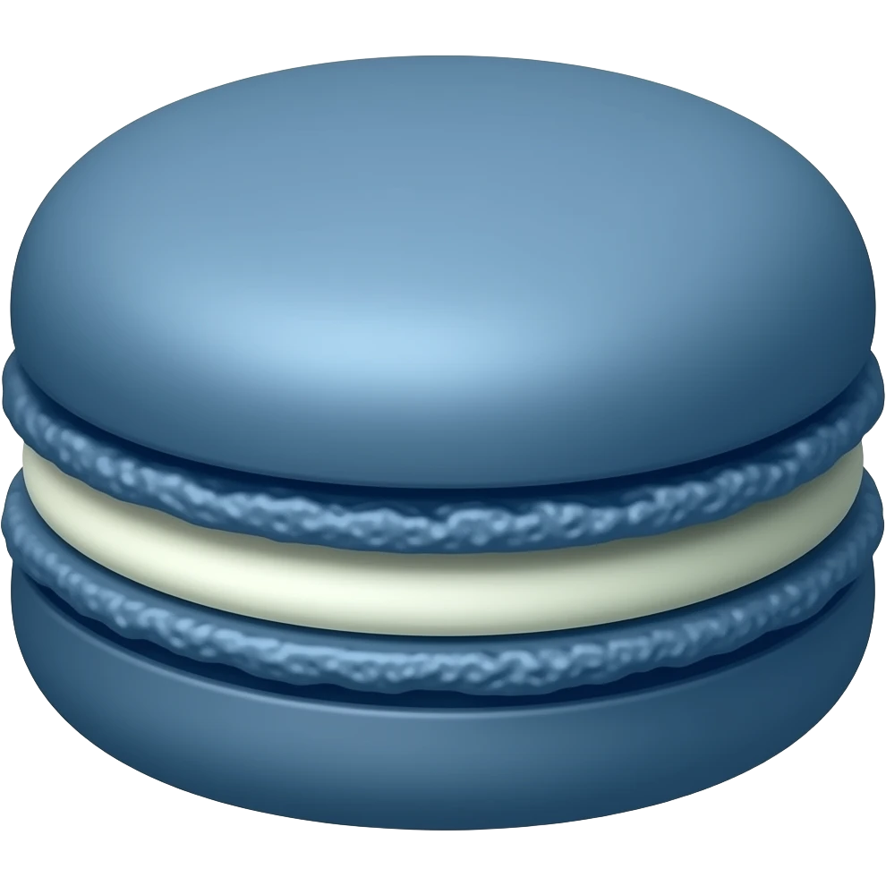 Macaron bleu foncé emoji