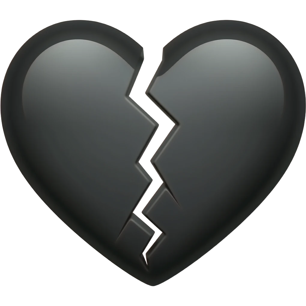 Make Black broken heart emoji